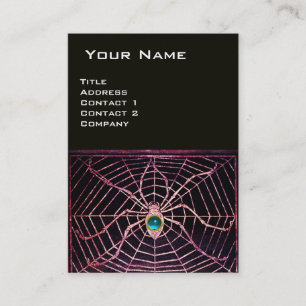 SPIDER UND WEB Blue Aquamarine Black Pearl Paper Visitenkarte