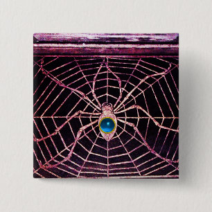 SPIDER UND WEB Blue Sapphire Black Button