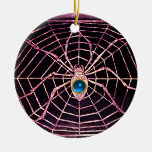 SPIDER UND WEB Blue Sapphire Black Keramik Ornament