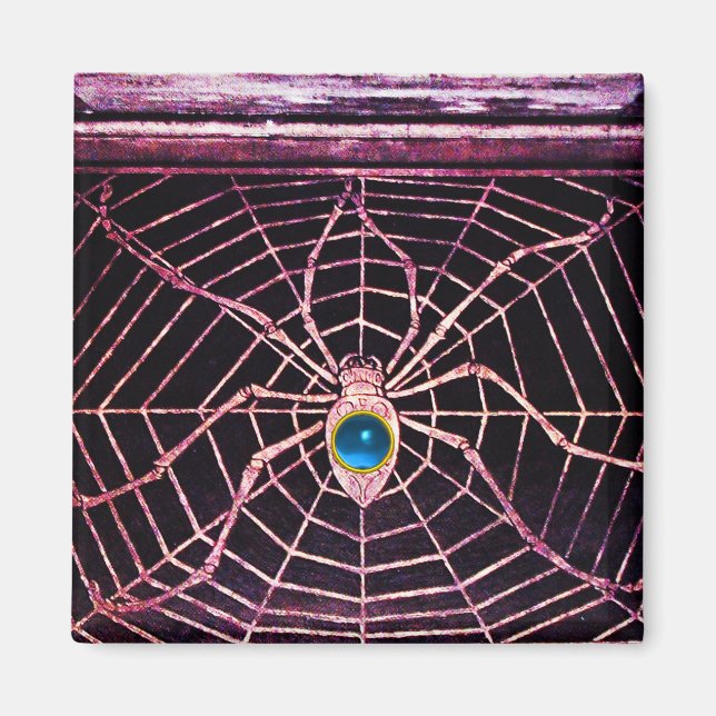 SPIDER UND WEB Blue Sapphire Black Magnet (Vorne)
