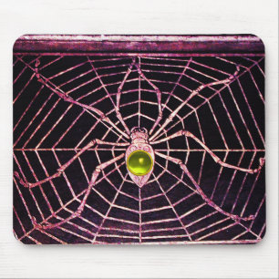 SPIDER UND WEB-Gelbes Topaz Schwarz Mousepad