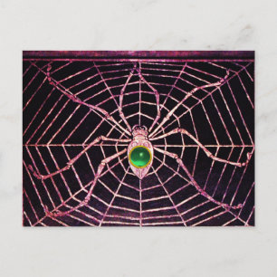 SPIDER UND WEB Green Jade Black Postkarte