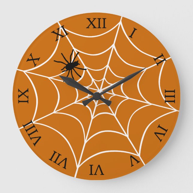 Spider und Web Große Wanduhr (Vorderseite)