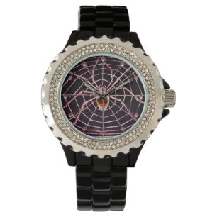 SPIDER UND WEB Red Ruby Black Armbanduhr