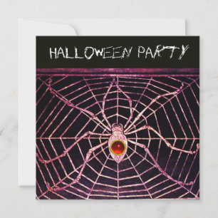 SPIDER- UND WEITROTES RUBY-SCHWARZ-HALLOWEEN-PARTY EINLADUNG