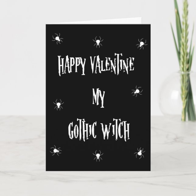 Spider Valentins Grußkarte Feiertagskarte (Vorderseite)
