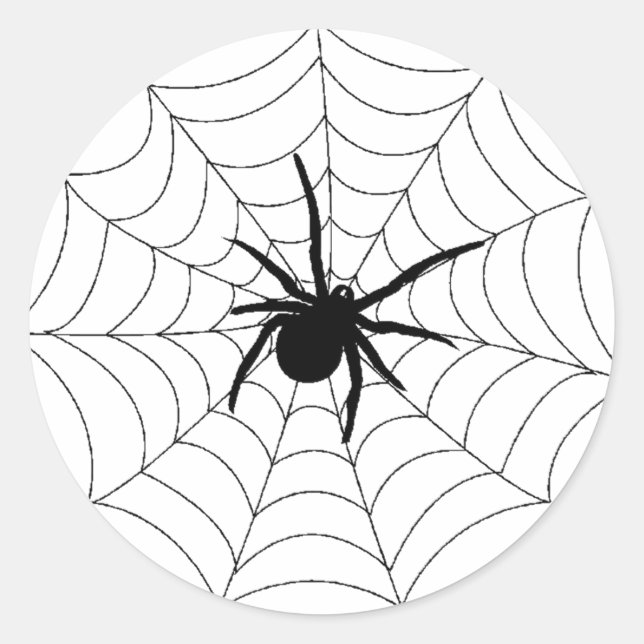 Spider Web-Aufkleber Runder Aufkleber (Vorderseite)