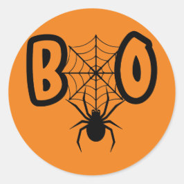 Spider Web Boo Halloween Sticker