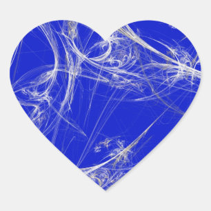 Spider Web Fraktal Background Heart Sticker