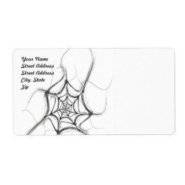 Spider Web Fraktal Background Shipping Label