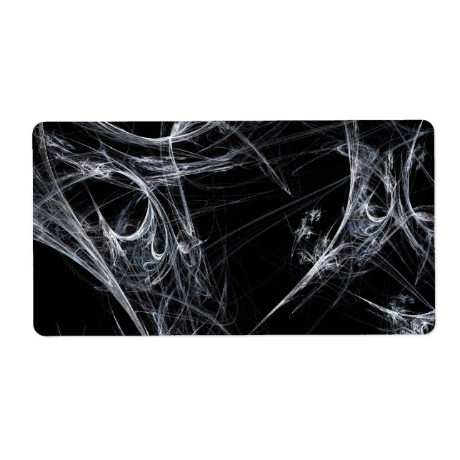 Spider Web Fraktal Background Shipping Label (Vorne)
