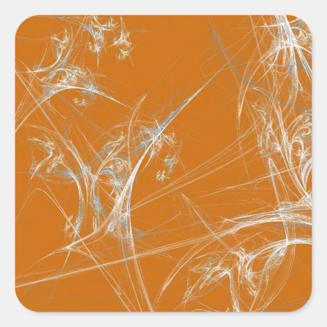 Spider Web Fraktal Background Square Aufkleber (Vorderseite)