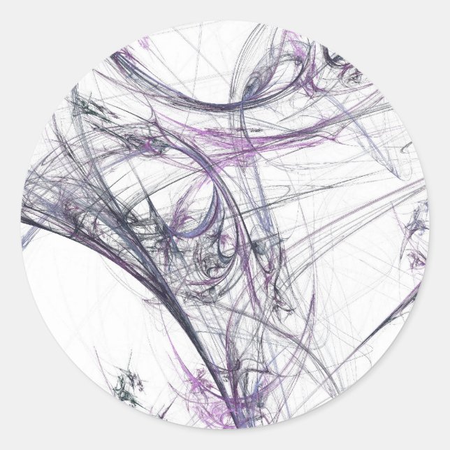 Spider Web Fraktal BackgroundRound-Aufkleber Runder Aufkleber (Vorderseite)