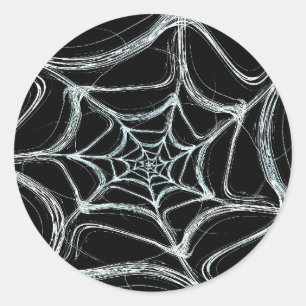 Spider Web Fraktal Hintergrund Rundaufkleber Runder Aufkleber