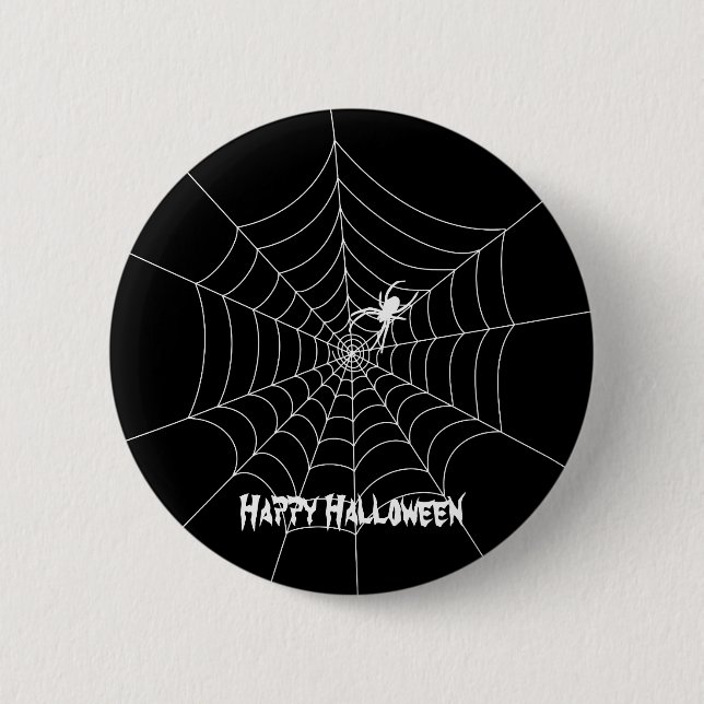 Spider Web Halloween Button (Vorderseite)