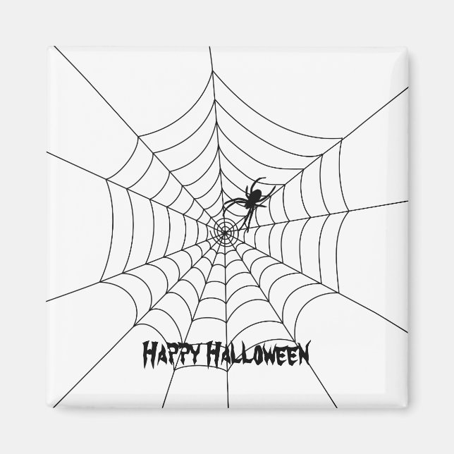 Spider Web Halloween Magnet (Vorne)