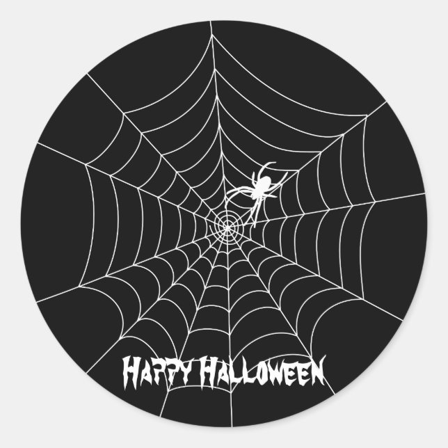 Spider Web Halloween Sticker (Vorderseite)