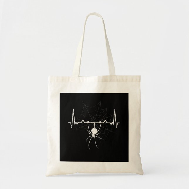 Spider Web Heartbeat Cobweb Spider Gift Tragetasche (Vorne)