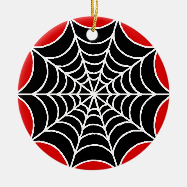 Spider Web Keramik Ornament (Vorne)
