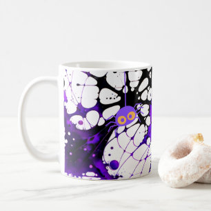 Spider Web Mug d'Halloween noir et violet