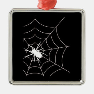 Spider Web Pregnancy Ankündigung Halloween Ornament Aus Metall