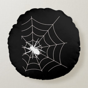 Spider Web Pregnancy Ankündigung Halloween Rundes Kissen