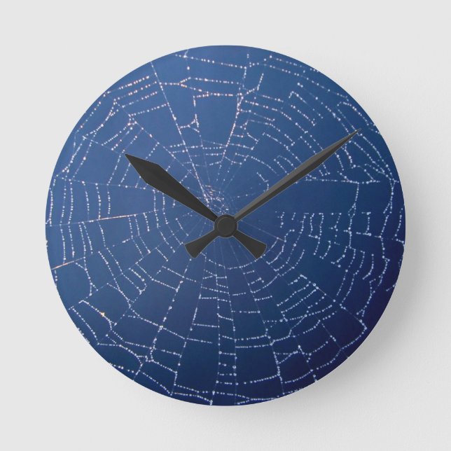 Spider Web Runde Wanduhr (Vorderseite)