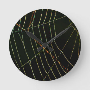 Spider Web Runde Wanduhr