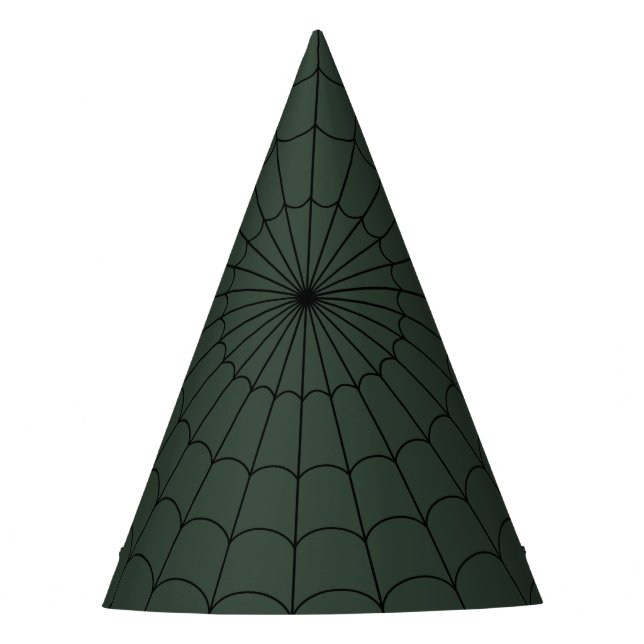 Spider Web (Schwarz) Partyhütchen (Vorderseite)