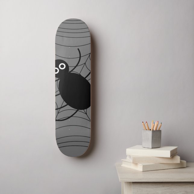 Spider Web Spider Halloween Skateboard (Wandkunst)