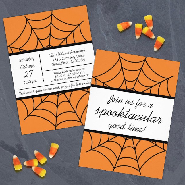 Spider Web Spooktacular Party Einladung (Von Creator hochgeladen)