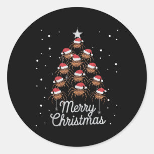Spider Xmas Tree Spiders Weihnachtsbaum Tank Top1 Runder Aufkleber
