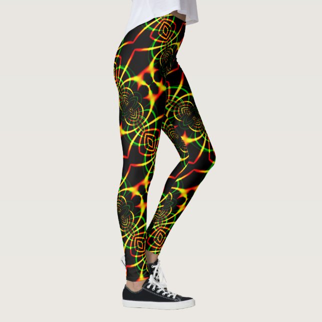 Spiderbeine und Tentakeln, spiegelnd, bunt Leggings (Rechts)