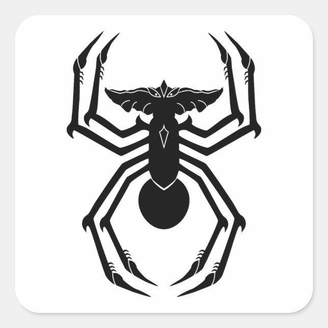 SpiderGremlin Quadratischer Aufkleber (Vorderseite)