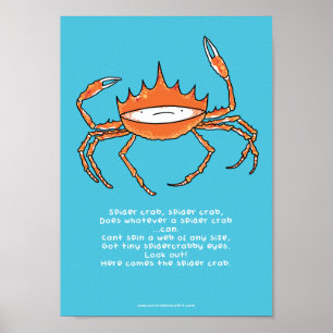 Spiderkrabbe, Spinnenkrebse A4-Plakat Poster