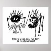 Spiders Diskutieren über Wooly Jumpers