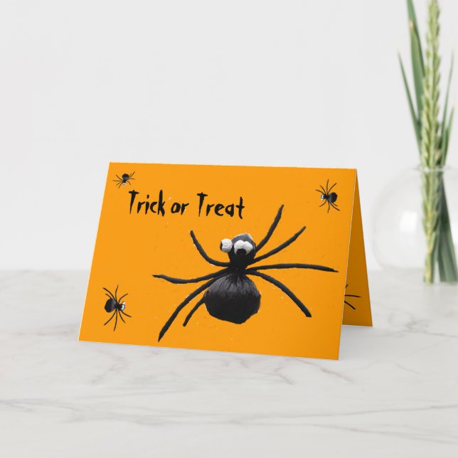 Spiders Halloween Karte (Vorderseite)