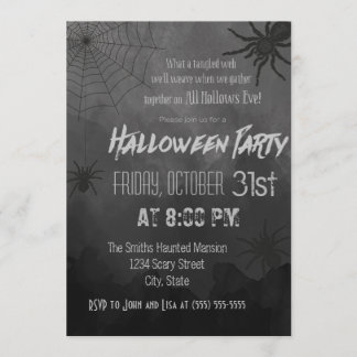 Spiders Halloween-Party Einladung