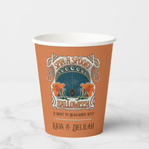 Spiders & Lilies Spooky Halloween Personalisiert Pappbecher