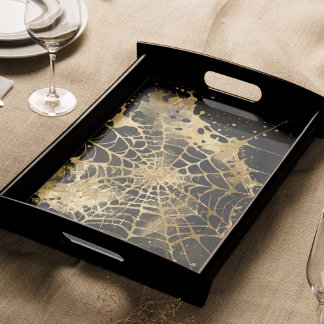 Spiderweb Elegance | Creepy Beautiful Gold Cobweb Seidenpapier
