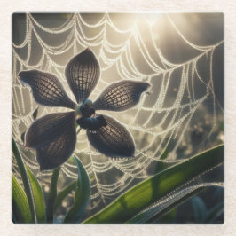 Spiderweb floral glasuntersetzer