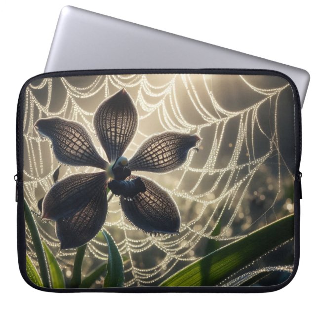 Spiderweb floral laptopschutzhülle (Vorderseite)