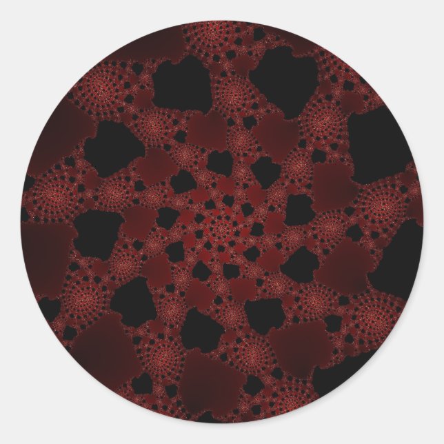 Spiderweb-Fraktal Runder Aufkleber (Vorderseite)