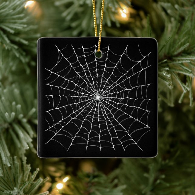 Spiderweb Goth Keramikornament (Baum)
