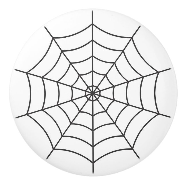 Spiderweb Gothic Halloween Keramikknauf (Vorderseite)