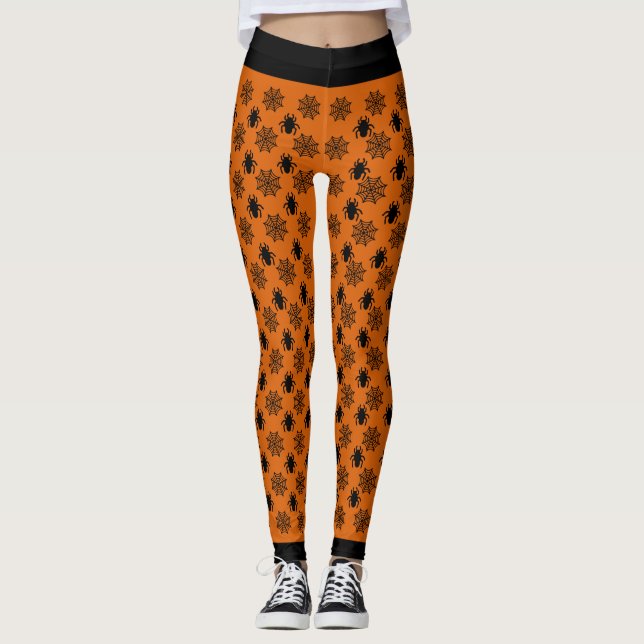 Spiderweb Halloween Leggings (Vorderseite)