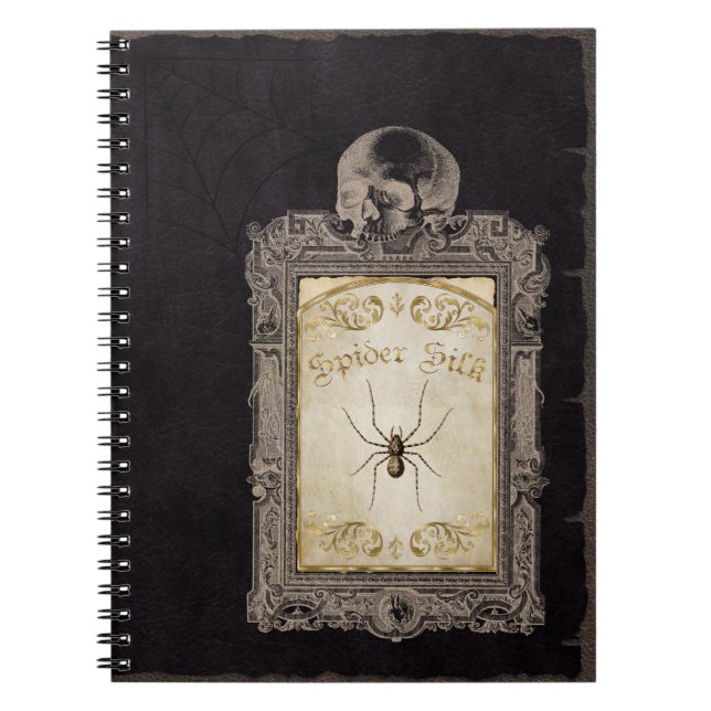 Spiderweb Halloween Notizblock (Vorderseite)