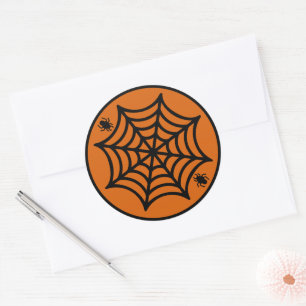 Spiderweb Halloween Runder Aufkleber