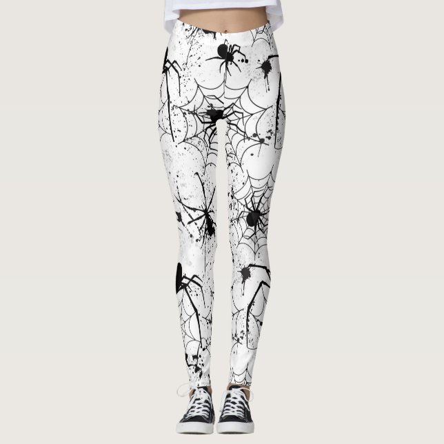 Spiderweb Pattern Halloween  Leggings (Vorderseite)