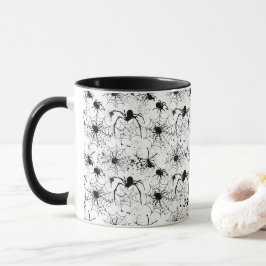 Spiderweb Pattern Halloween Tasse